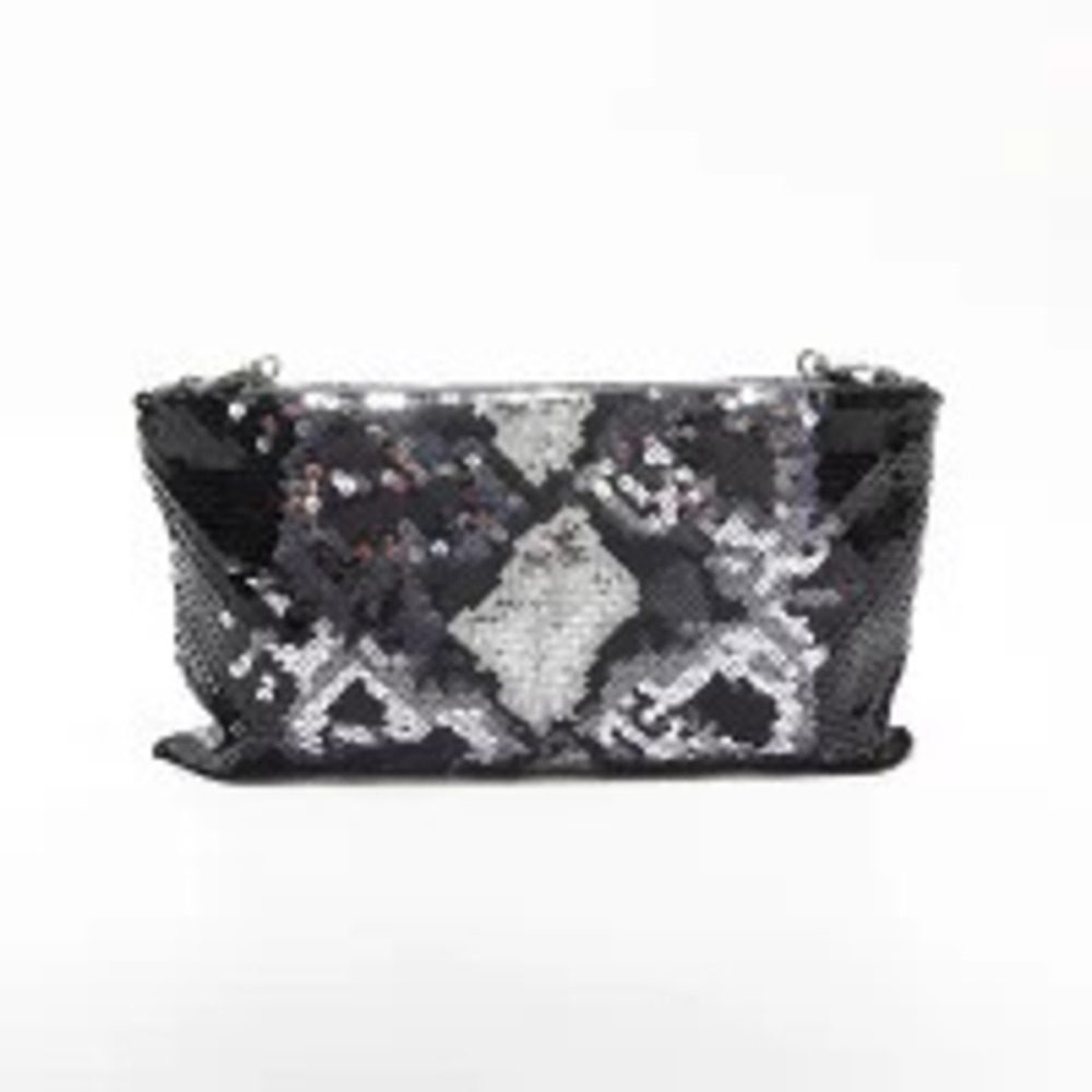 Miu Miu clutch bag shoulder black chain sequined